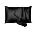 Queen Size Black Silk Pillow Cover