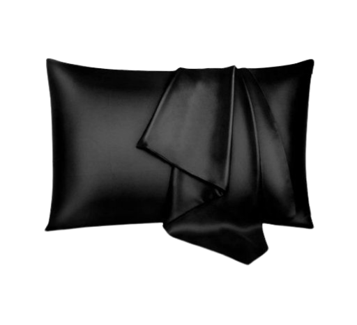 Queen Size Black Silk Pillow Cover